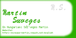 martin suveges business card
